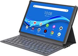 Foto van Lenovo tab m10 plus (2e generatie) toetsenbord hoes qwerty grijs