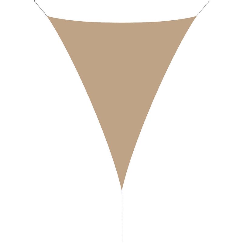 Foto van Hanse® schaduwdoek driehoek gelijkbenig waterafstotend 2,5x2,5x3,5 m zand