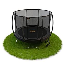 Foto van Avyna trampoline met veiligheidsnet pro-line - ø 365 cm (12ft) - hd plus beschermrand - grijs