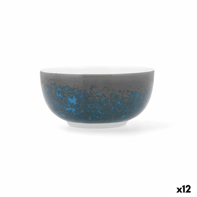 Foto van Kom ariane coupe decor keramisch blauw (12 cm) (12 stuks)