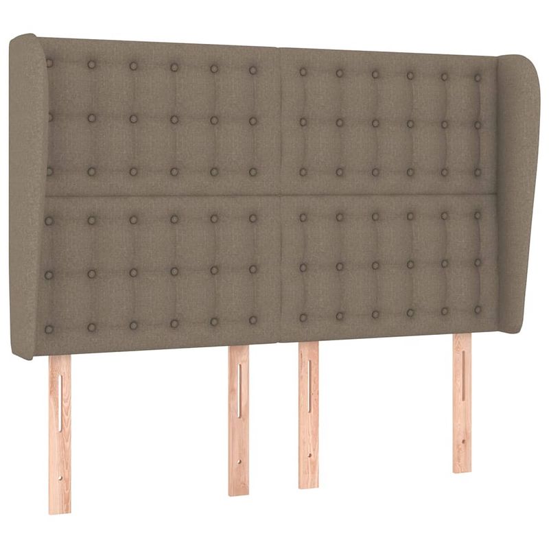 Foto van The living store hoofdeind - 147x23x118/128 cm - taupe