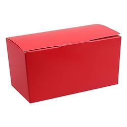 Foto van Santex cadeaudoosje/bonbondoosje - 12 x 6 cm - bruiloft bedankje - 25x stuks - rood - 250 gram - cadeaudoosjes