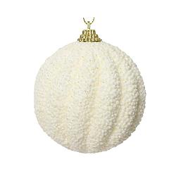 Foto van Decoris - kerstbal foam d8 cm wolwit kerst