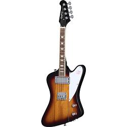 Foto van Epiphone mandobird vintage sunburst elektrische mandoline met premium gigbag