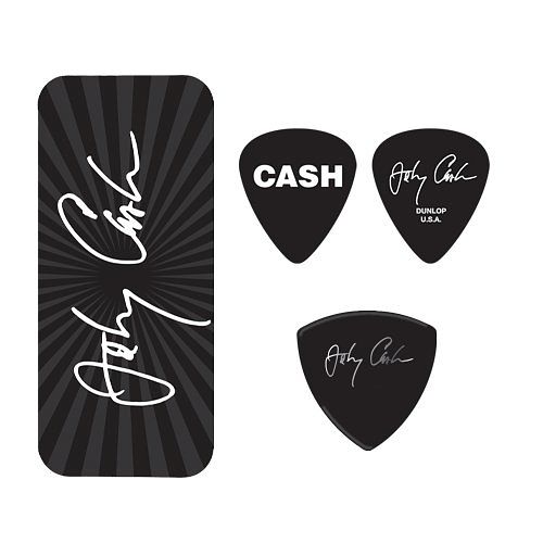 Foto van Dunlop jcpt03m johnny cash signature doosje plectrums