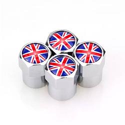 Foto van Tt-products ventieldoppen aluminium britse vlag zilver 4 stuks