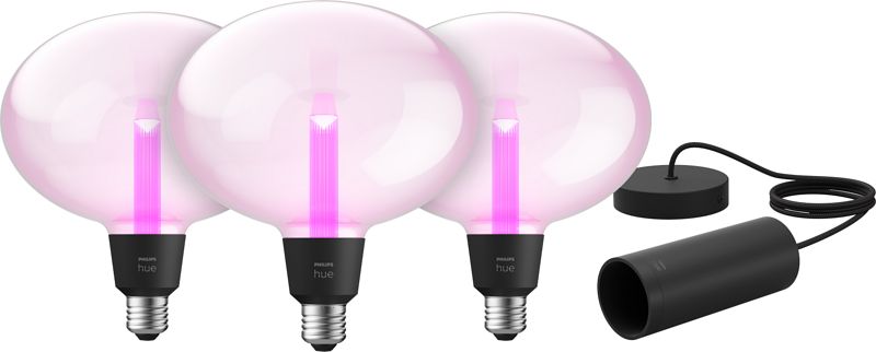 Foto van Philips hue lightguide ellipse white and color e27  3-pack + hanglampsnoer