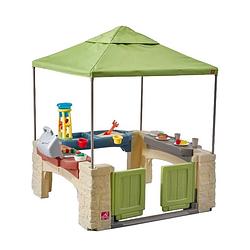 Foto van Step2 all around playtime patio speelhuis patio van kunststof voor kinderen met keuken & accessoires