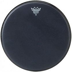 Foto van Remo es-0814-10 ebony suede ambassador black dot 14 inch drumvel