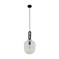 Foto van Dknc - hanglamp glas - 30x30x52cm - transparant