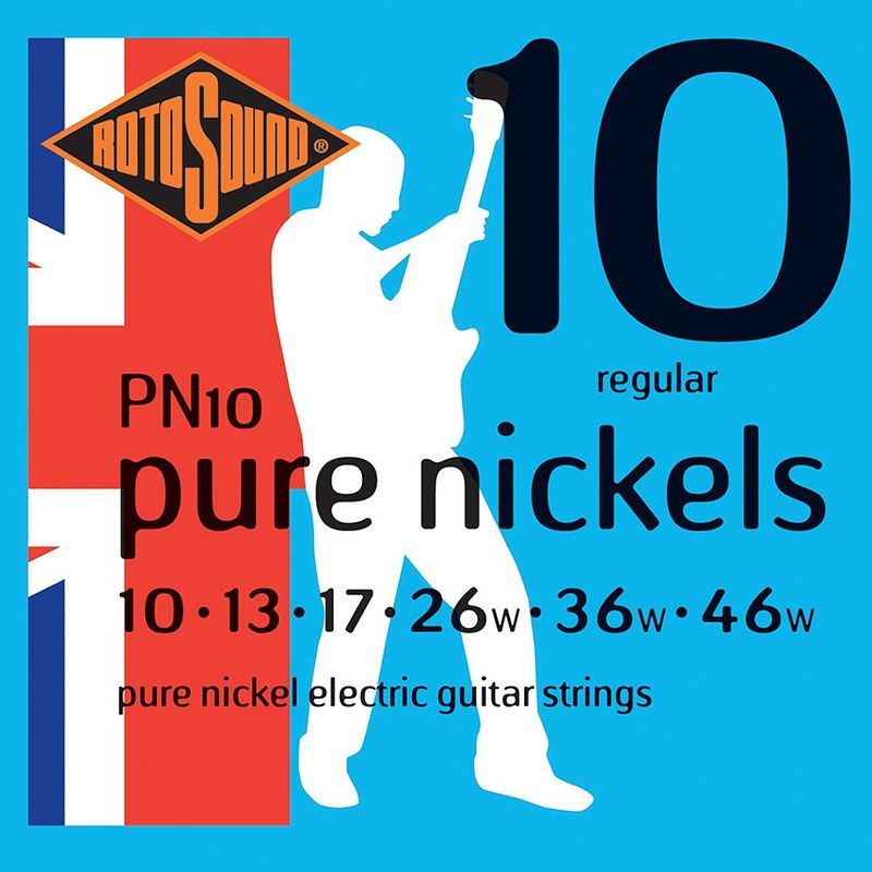 Foto van Rotosound pn10 pure nickels set elektrische gitaarsnaren 010-046