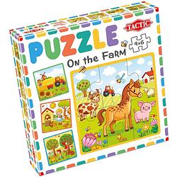 Foto van Tactic puzzel on the farm junior 20 x 20 cm karton 4-delig