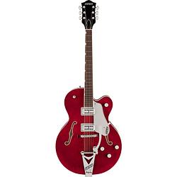 Foto van Gretsch professional collection tennessean hollow body rw deep cherry stain met g6241 deluxe hardshell case