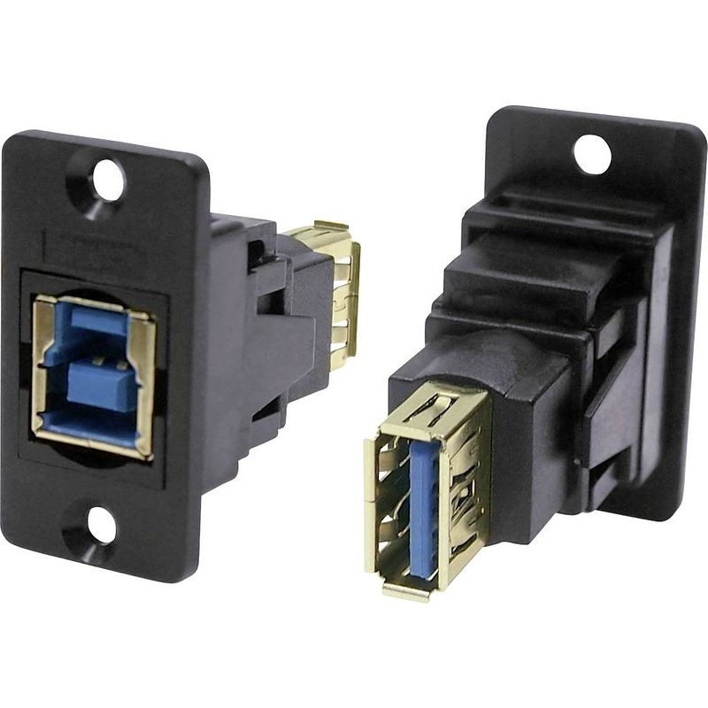 Foto van Adapter, bus, inbouw usb-bus type a - usb-bus type b cp30606nx cliff 1 stuk(s)