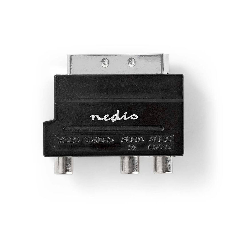 Foto van Nedis scart-adapter - cvbw31902at - antraciet