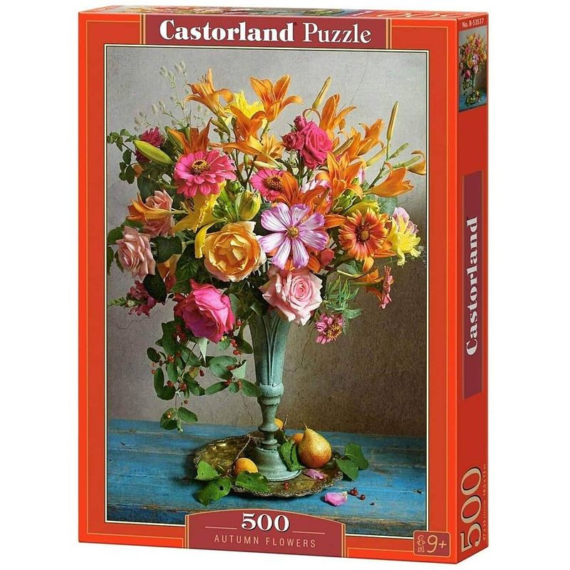 Foto van Castorland puzzel autumn flowers 47 cm karton 500 stukjes