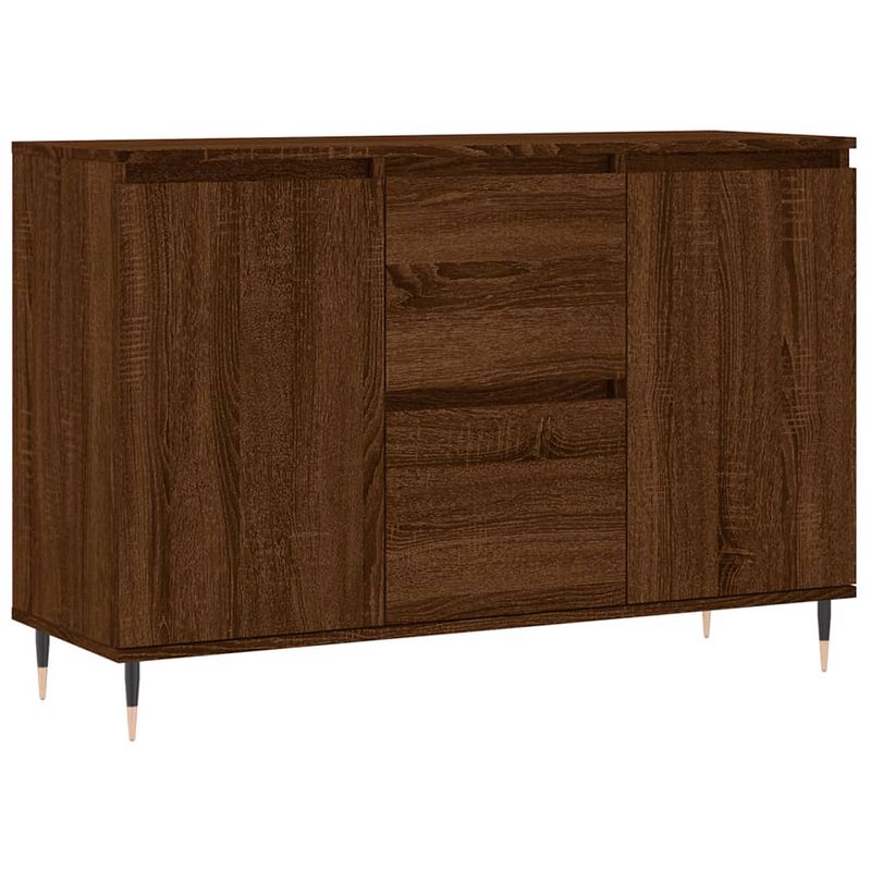 Foto van Vidaxl dressoir 104x35x70 cm bewerkt hout bruineikenkleurig