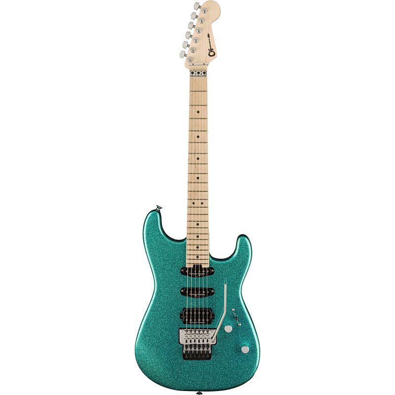 Foto van Charvel pro-mod san dimas style 1 hss fr m mn aqua flake elektrische gitaar