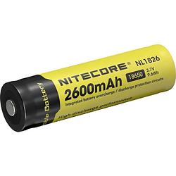 Foto van Nitecore nl1826 speciale oplaadbare batterij 18650 li-ion 3.7 v 2600 mah