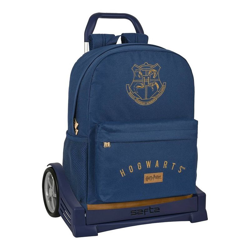 Foto van Schoolrugzak met wielen harry potter magical bruin marineblauw (32 x 43 x 14 cm)