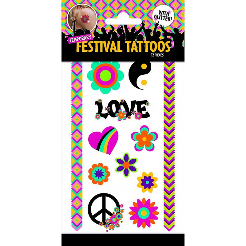 Foto van Funny products neptattoos festival papier 12 stuks