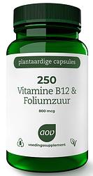 Foto van Aov 250 vitamine b12 & foliumzuur vegacaps