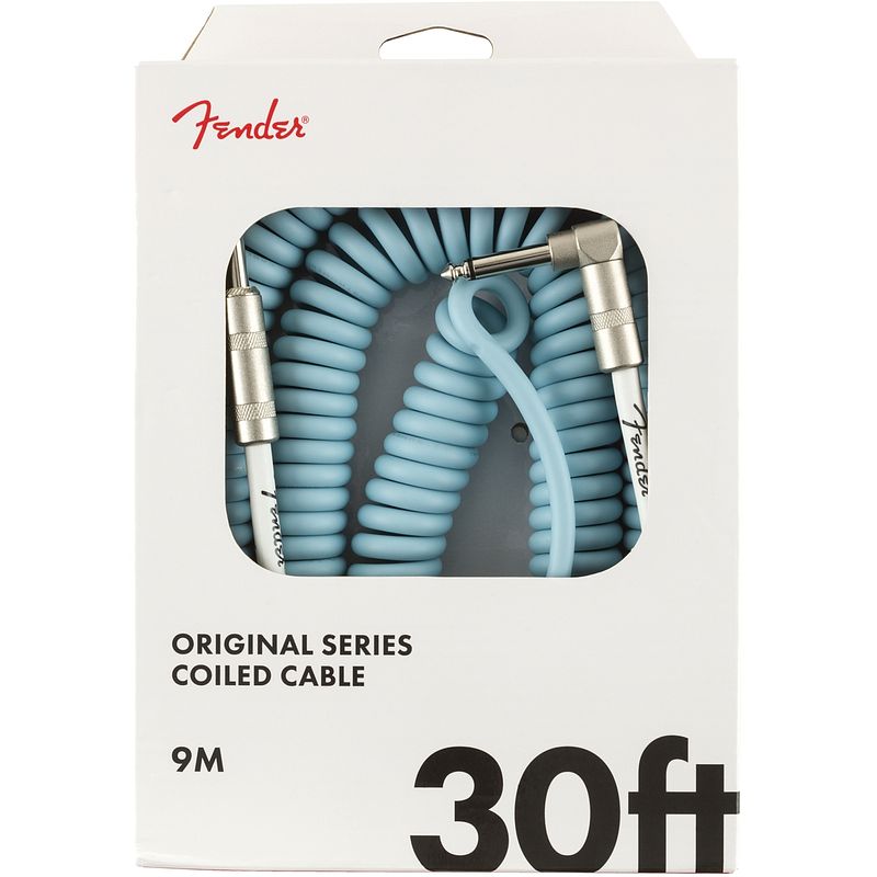 Foto van Fender original coiled cable instrumentkabel 9m 6.3mm blue