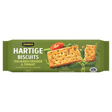 Foto van Jumbo hartige biscuits italiaanse kruiden & tomaat 4 x 41, 4g