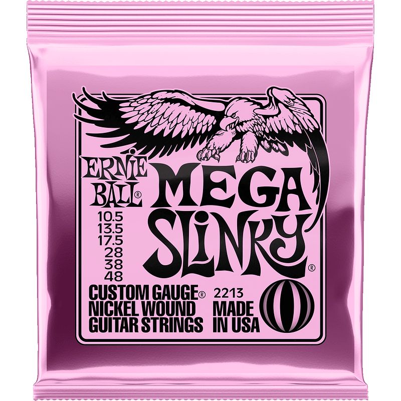 Foto van Ernie ball 2213 mega slinky .0105 - .048 snarenset