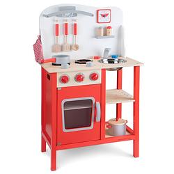 Foto van New classic toys houten speelgoedkeuken bon appetit - rood