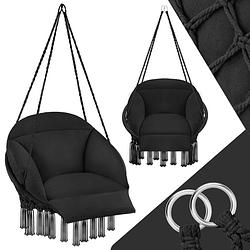 Foto van Tectake® - comfortabele hangstoel samira - zwart - 404877