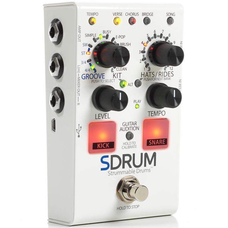 Foto van Digitech sdrum strummable drums ritme-effectpedaal