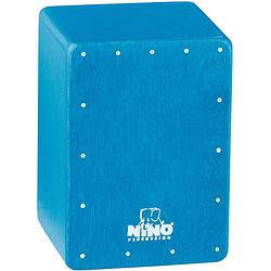 Foto van Nino percussion nino955b mini cajon shaker blauw