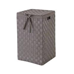 Foto van Compactor vierkante wasmand stan textiel 45 liter taupe