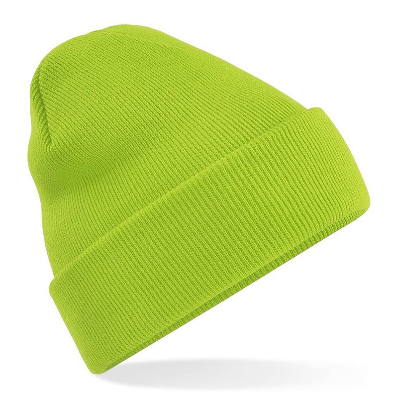 Foto van Beechfield original cuffed beanie lime green