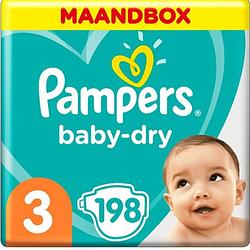 Foto van Pampers baby dry luiers - maat 3 (6-10 kg) - 198 stuks - maandbox