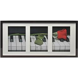 Foto van Henzo fotolijst - piano gallery - collagelijst voor 3 foto's - fotomaat 13x18 cm - zwart