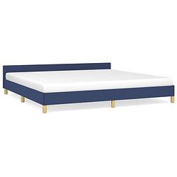 Foto van The living store bedframe - geniet van een goede nachtrust - bedden - afmetingen- 203 x 206 x 50 cm - kleur- blauw