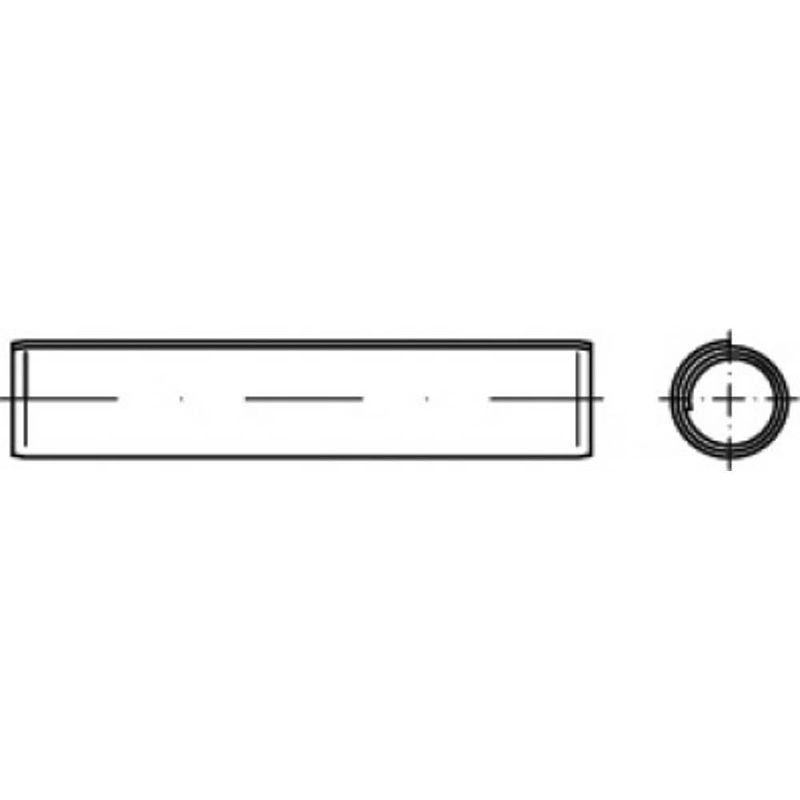 Foto van Toolcraft to-5439582 spiraal-spanstift verenstaal 25 stuk(s)