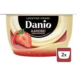 Foto van Danio luchtige kwark vanille aardbei 2 x 125g bij jumbo