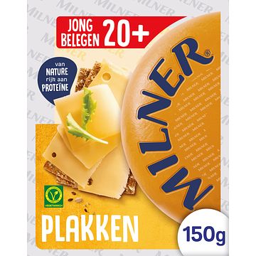 Foto van Milner jong belegen 20+ kaas 6 plakken 150g bij jumbo