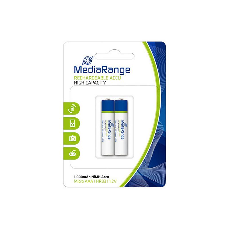 Foto van Mediarange accu micro batteries 2er pack