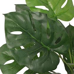 Foto van The living store monstera kunstplant - 45 cm - realistisch - groen - hoogwaardige materialen