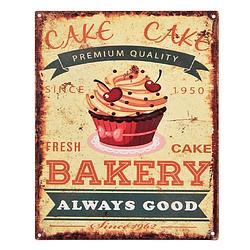 Foto van Clayre & eef tekstbord 20x25 cm groen ijzer cupcake bakery wandbord groen wandbord