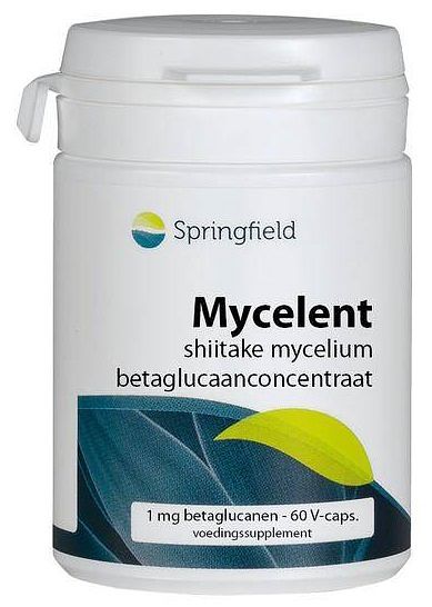 Foto van Springfield mycelent betaglucaan concentraat vegacaps