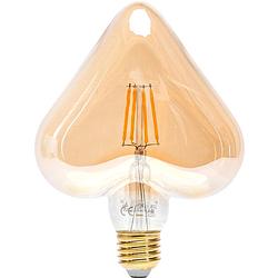 Foto van Led lamp - aigi glow heart - e27 fitting - 4w - warm wit 1800k - amber