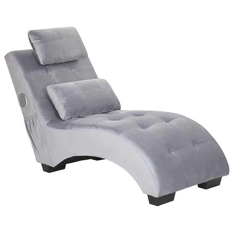 Foto van Beliani simorre - chaise longue-grijs-fluweel