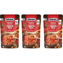 Foto van Unox extra rijkgevuld soep in zak tomaten pasta 3 x 570ml bij jumbo