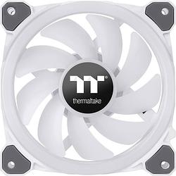 Foto van Thermaltake riing trio 12 rgb radiator fan white tt premium edition pc-ventilator wit (b x h x d) 120 x 25 x 120 mm incl. led-verlichting