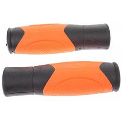 Foto van Dutch perfect handvat 215 comfort rubber 120 mm oranje/zwart per set